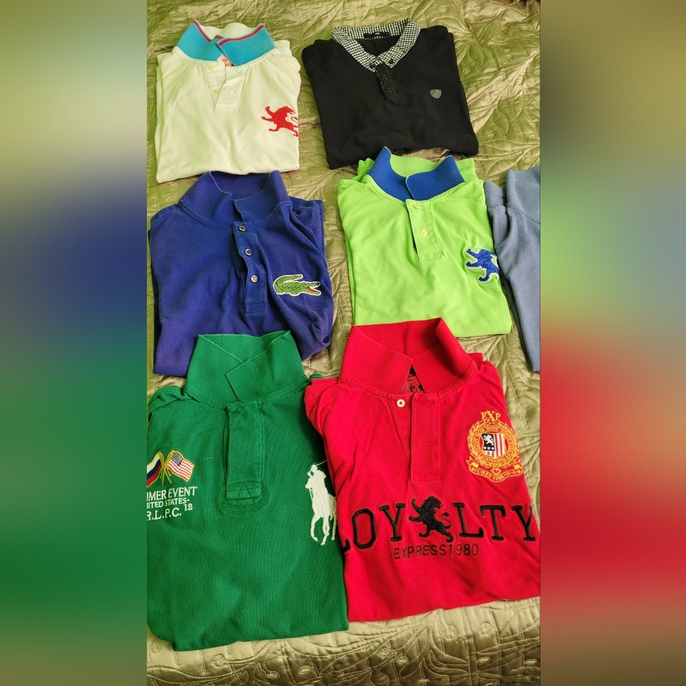 Assortment of men's polo shirts